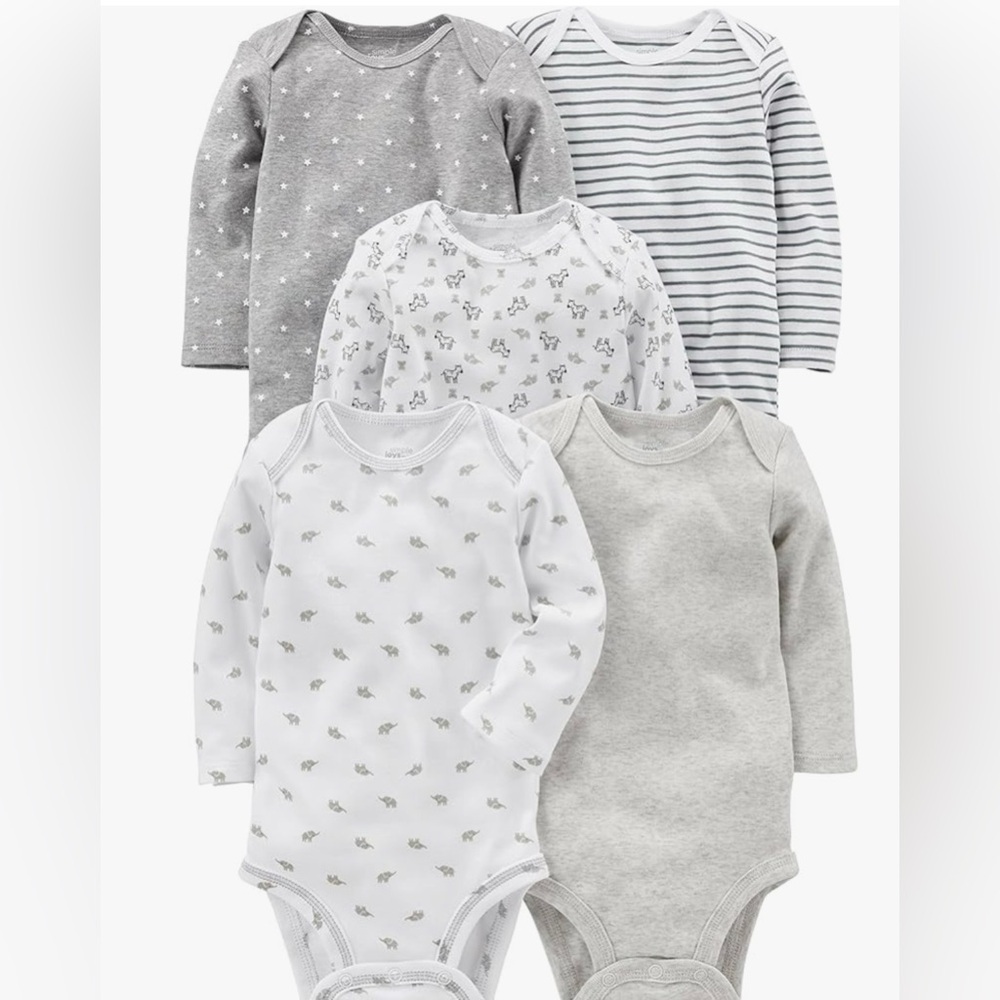 Amazon Gray and White Bodysuit One Piece